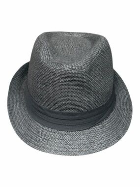 Classic Men's Gray Fedora Hat with Black Band
